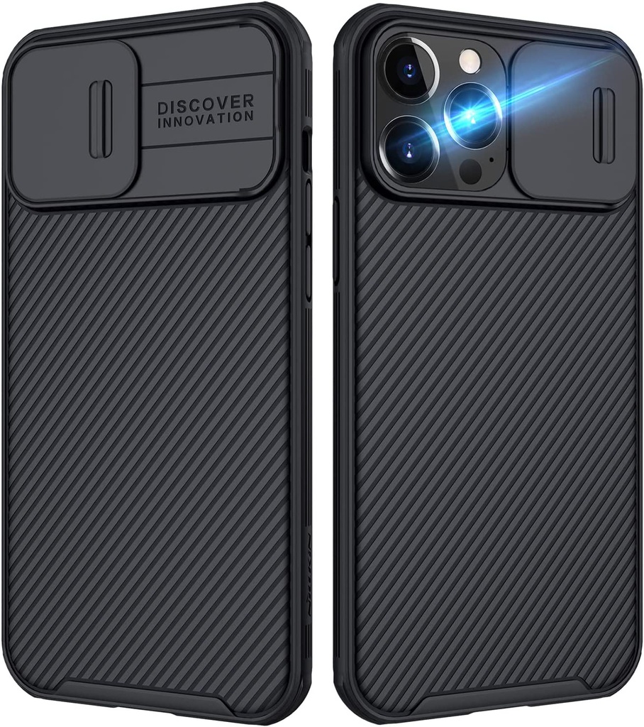 Nillkin Designed for Samsung S22 Ultra Case with Camera Cover, CamShield Pro Case with Slide Camera Lens Protection (Black)