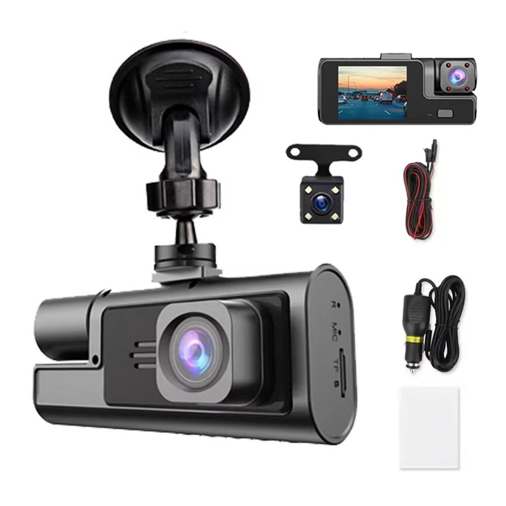 A22 1080P Triple Lens Car Driving Recorder Night Vision WiFi Dash Cam with Rearview Backup Camera