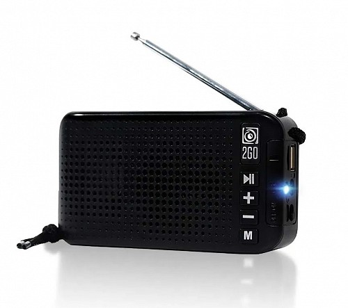 SonicGear AudioBox 2GO-RDO20 Portable Solar &amp; USB Rechargeable FM Radio with Bluetooth &amp; Torchlight
