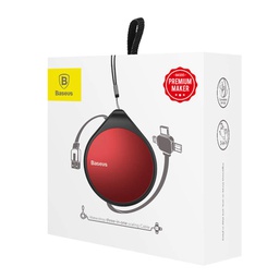 [6953156272804] Baseus Cable Waterdrop 3-in-1 (Light-Micro-Type) scaling 1.5A 1.5m Red (CAMLT-EP09)