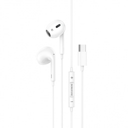 [5796126] BOROFONE BM30 Max 1.2M Type-C Acoustic Wire Control Earphone with Mic White