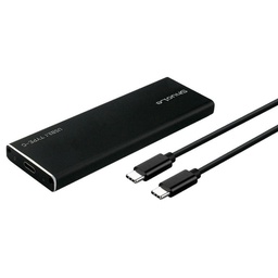 [695959] SSD to USB3.1 Enclosure Portable Aluminum External Box with Dual Type-C Cable for NVMe M.2 SSD Hard Disk