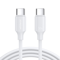 JOYROOM S-CC060A9 1M 60W Type-C to Type-C Charging Data Cable White CE/ROHS Certified