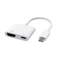 [5848515] HC-93 7CM 4K 60Hz 100W Type-C to HDMI/PD Digital AV Adapter for Nintendo Switch/iPhone 15 Series White